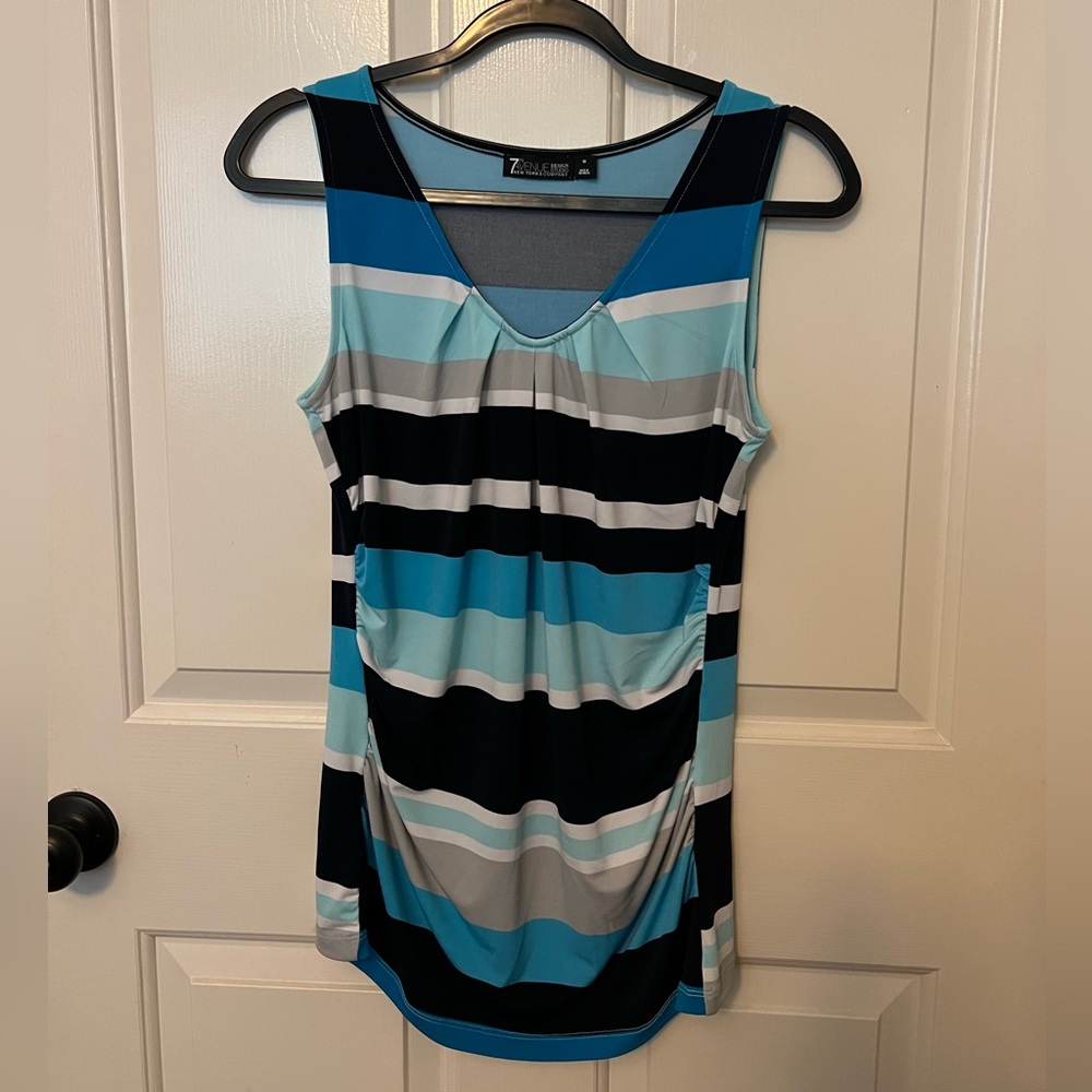 Blue striped top
